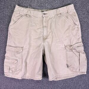 VTG Levis SilverTab Cargo Shorts Mens 38 Khaki Tan Relaxed Fit Tactical Workwear